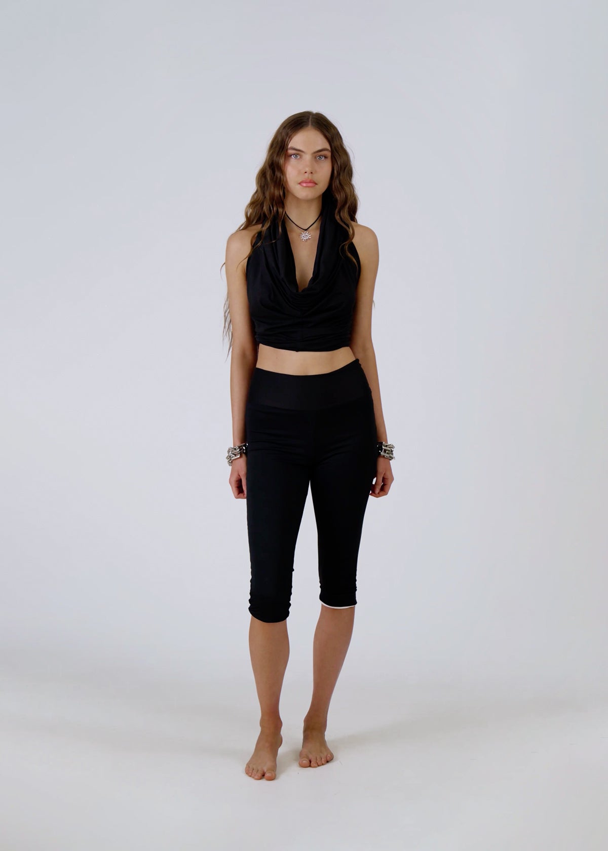 Reversible 3/4 Length Yoga Legging