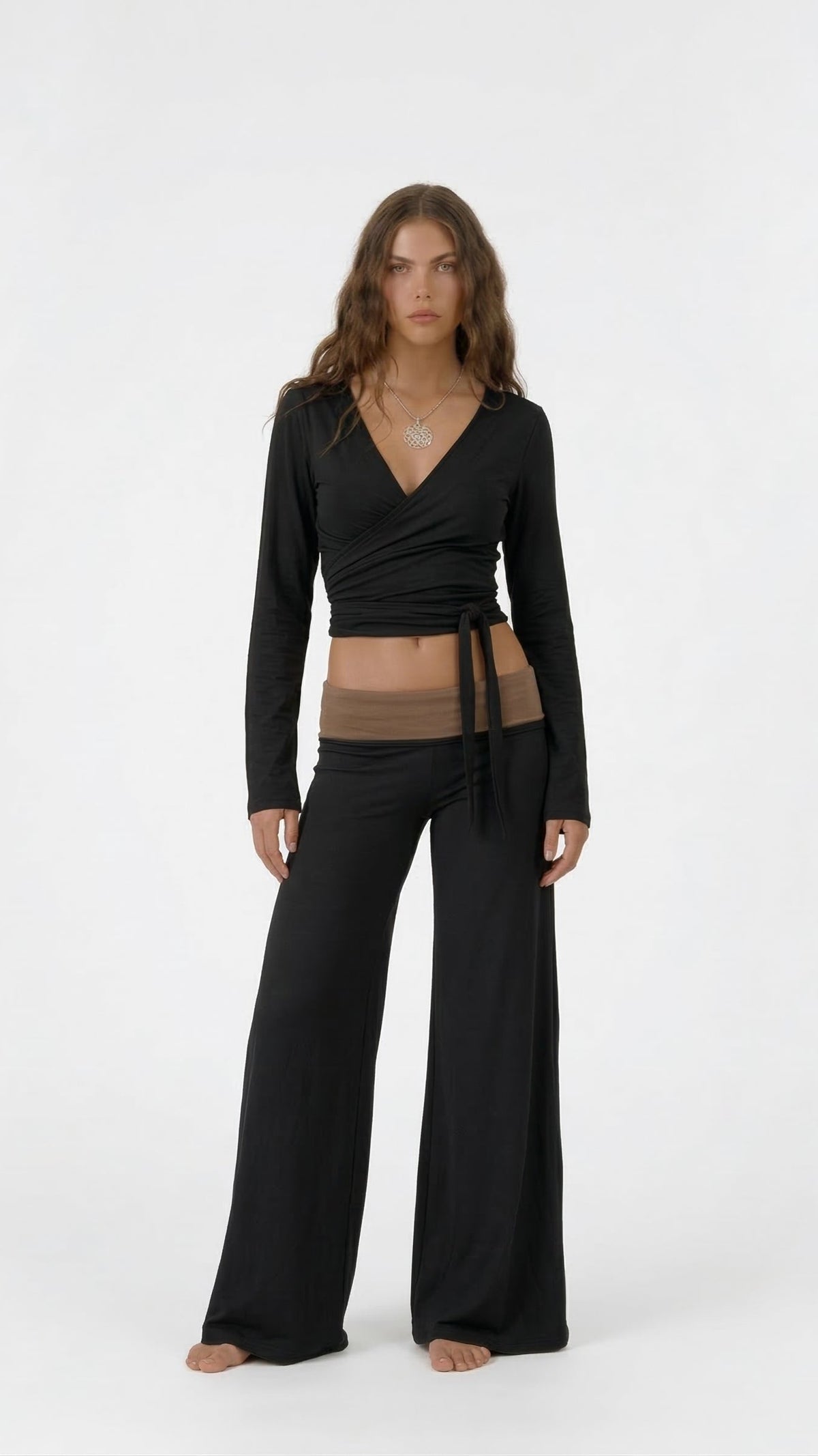 Drift Pant In Bamboo Reversible Black & Brown