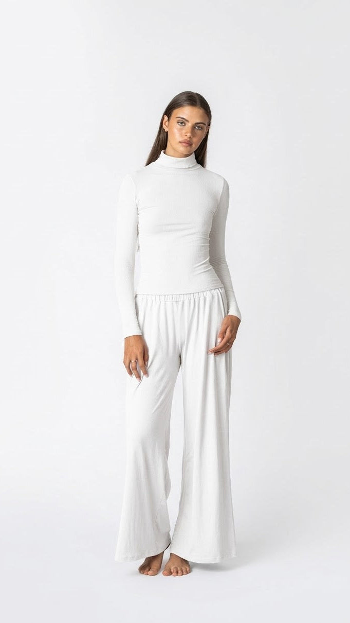 YOGA Pant in White Bamboo