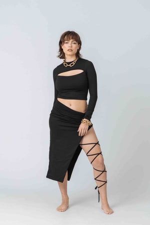 Old Faith Long Sleeves in Black Bamboo
