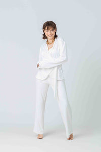Halo Pant in White Bamboo