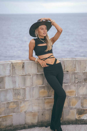 Ventilation Pant in Black Bamboo