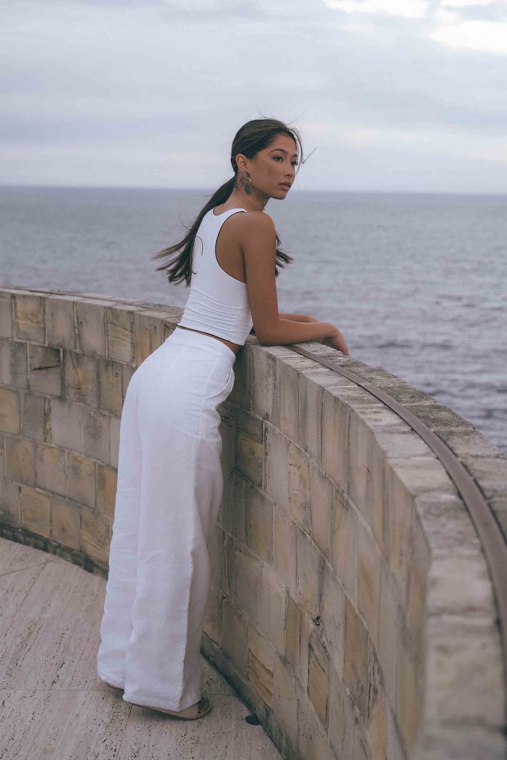 Ambivalent Pant in White Ramie