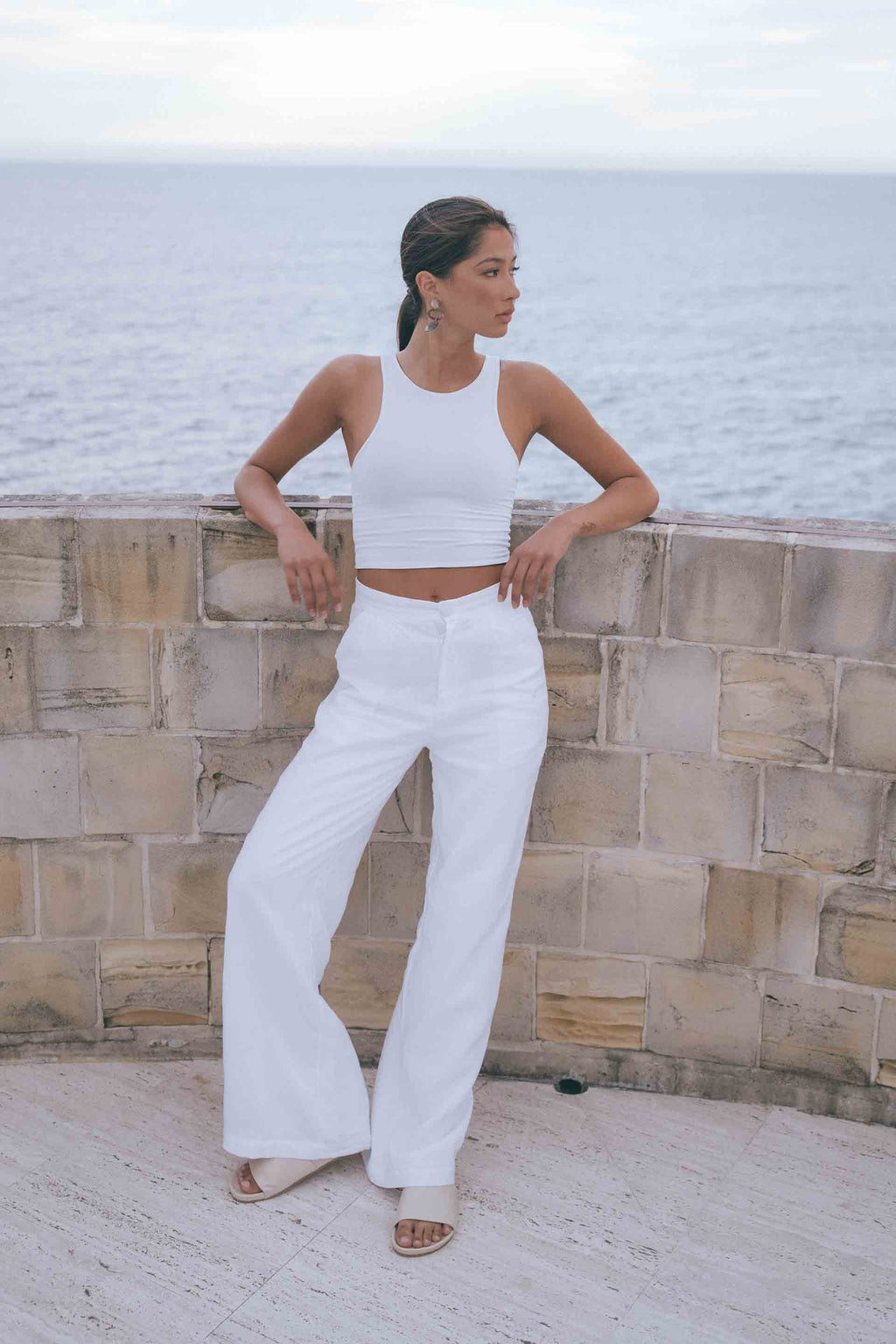 Ambivalent Pant in White Ramie