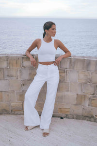 Ambivalent Pant in White Ramie