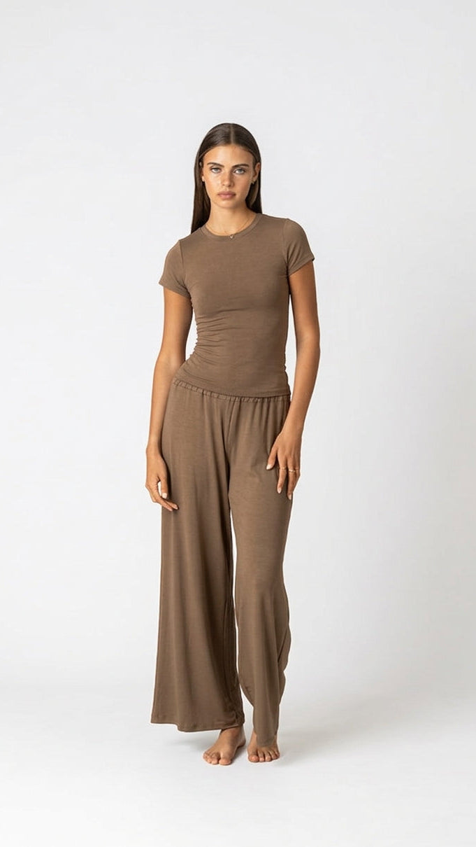 Primordial Tee in Brown Bamboo