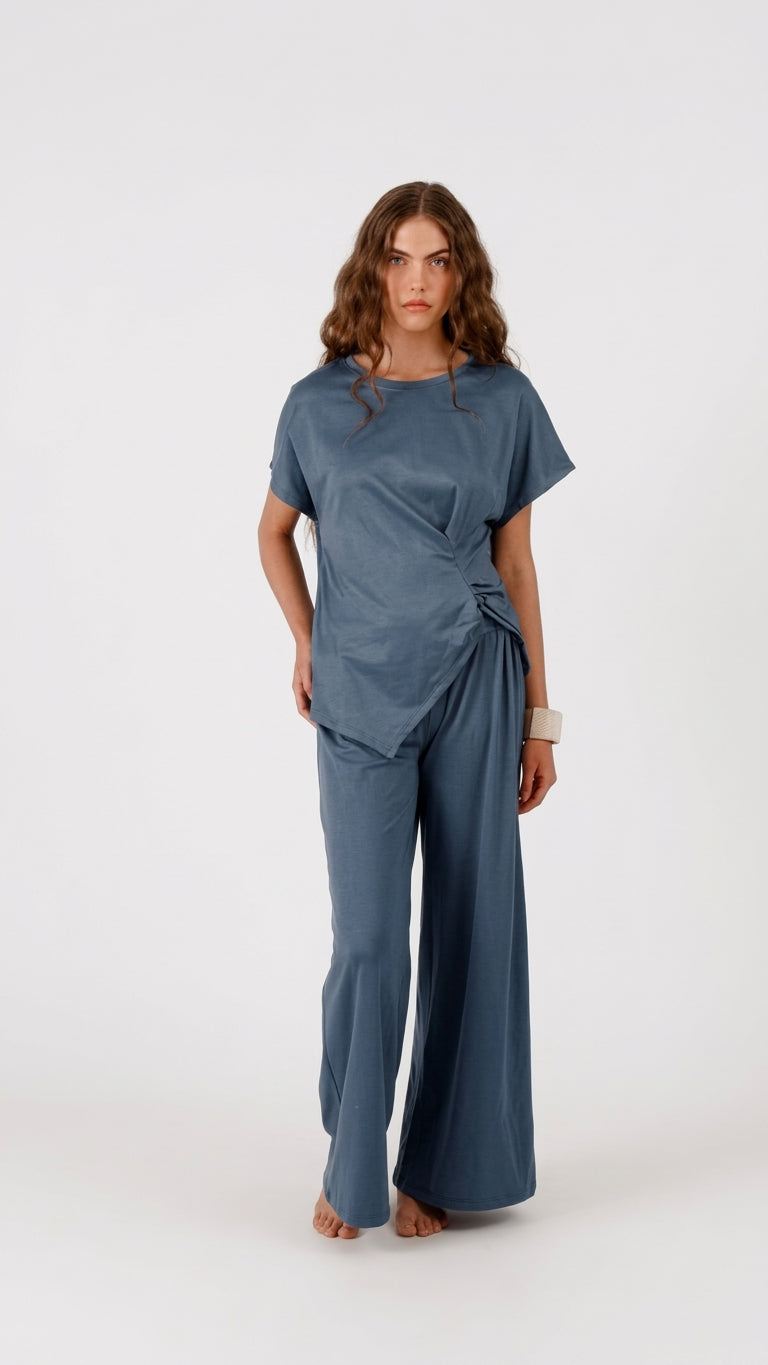 Knox Bamboo Relaxed Top In Steel