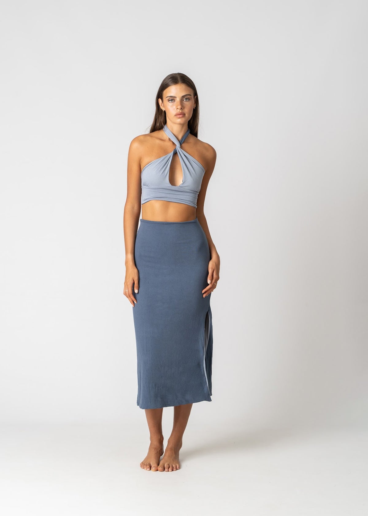 SUBATOMIC In Reversible Steel & Baby Blue Bamboo