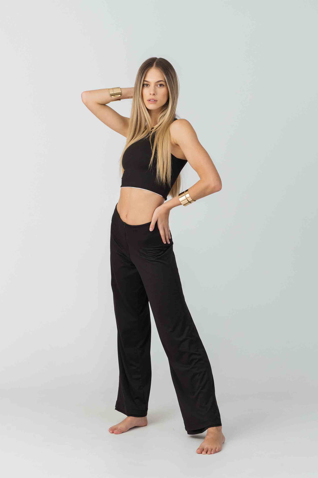 Halo Pant in Black Bamboo