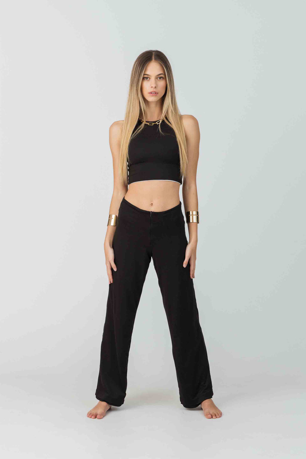 Halo Pant in Black Bamboo