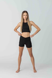 Reversible Bike Short in Black & White Bamboo