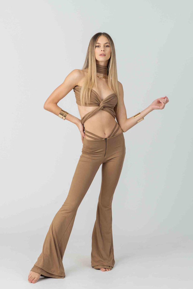 Ventilation Pant in Brown Bamboo