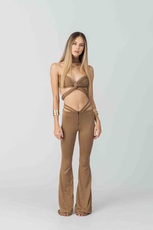 Ventilation Pant in Brown Bamboo