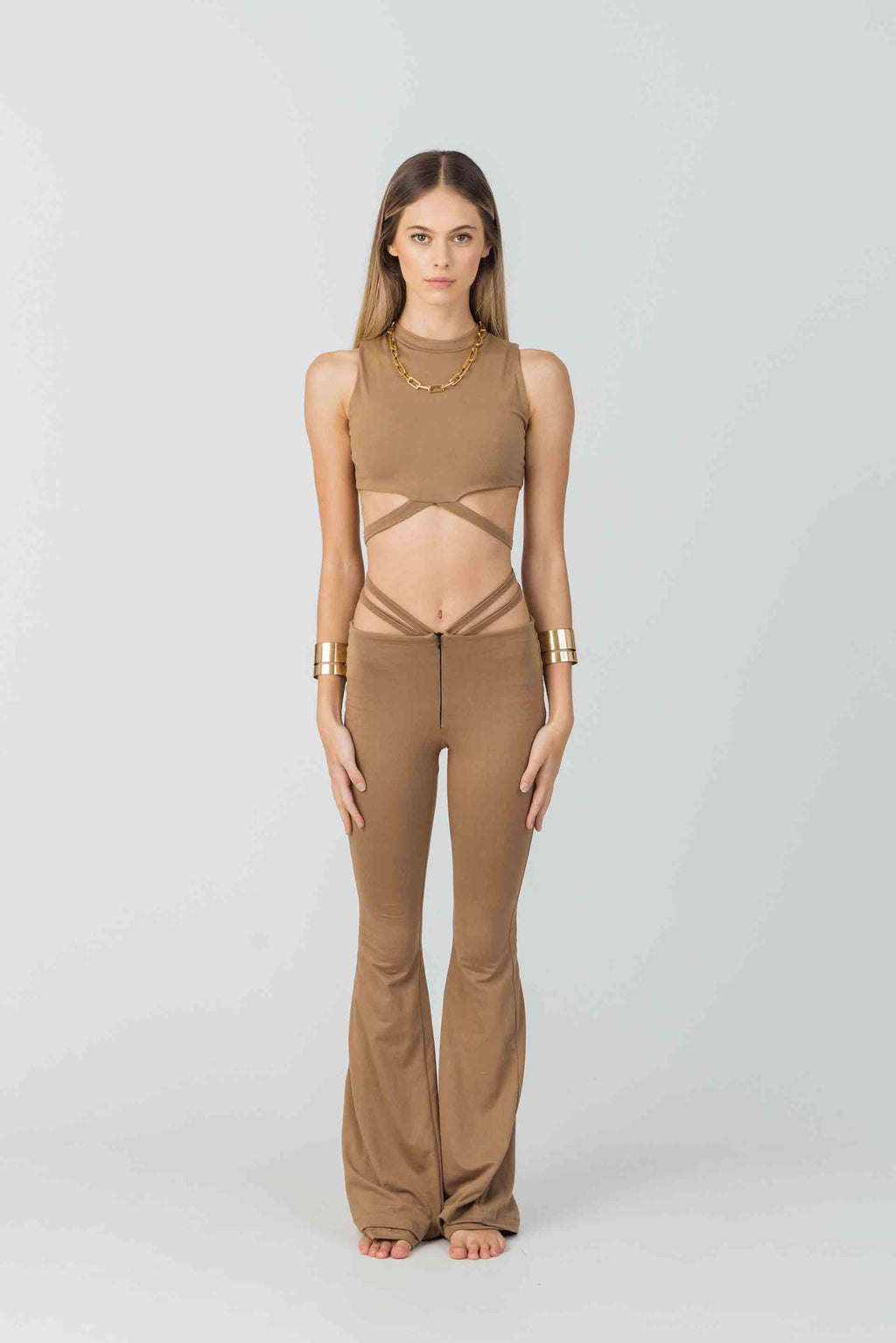 Descartes Top in Brown Bamboo