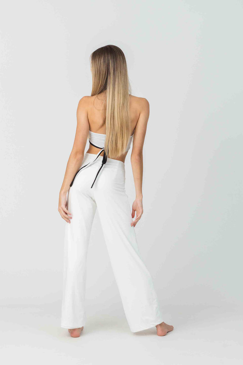 Halo Pant in White Bamboo