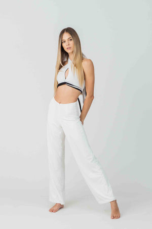 Halo Pant in White Bamboo