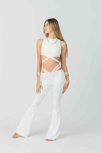 Ventilation Pant in White Bamboo