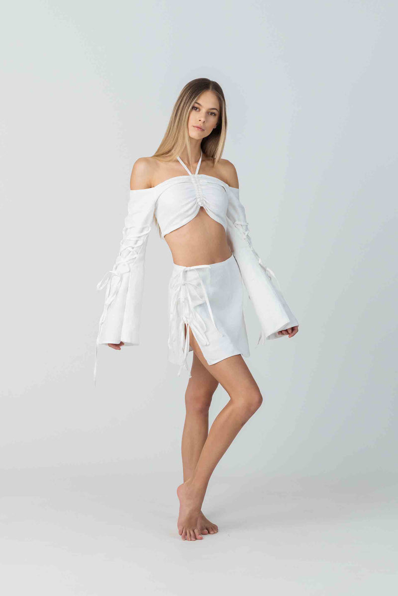 Platonic Top in White Ramie