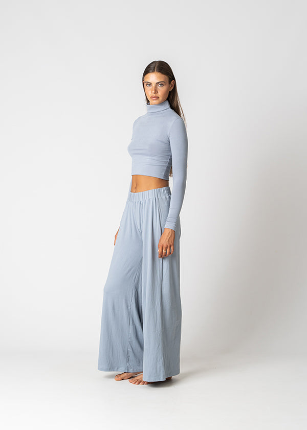 YOGA Pant in Baby Blue Bamboo