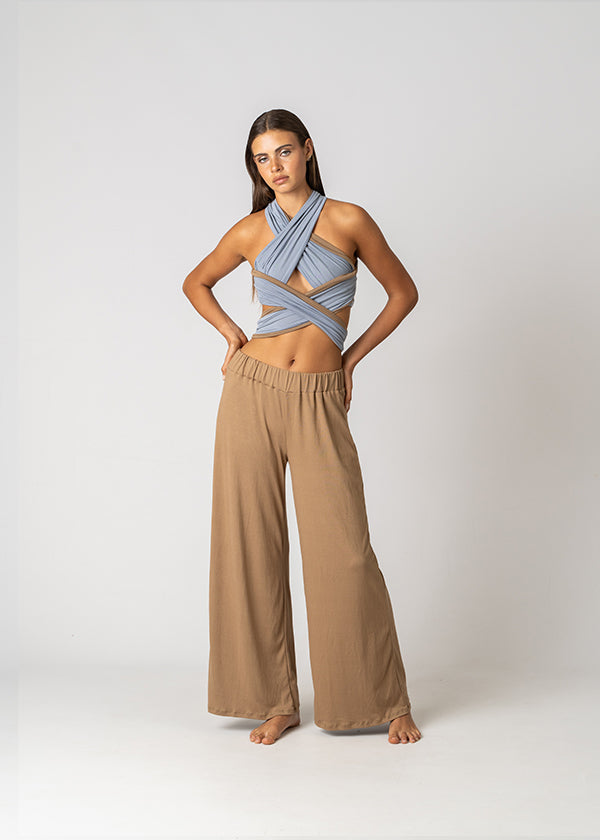 YOGA Pant in Brown Bamboo